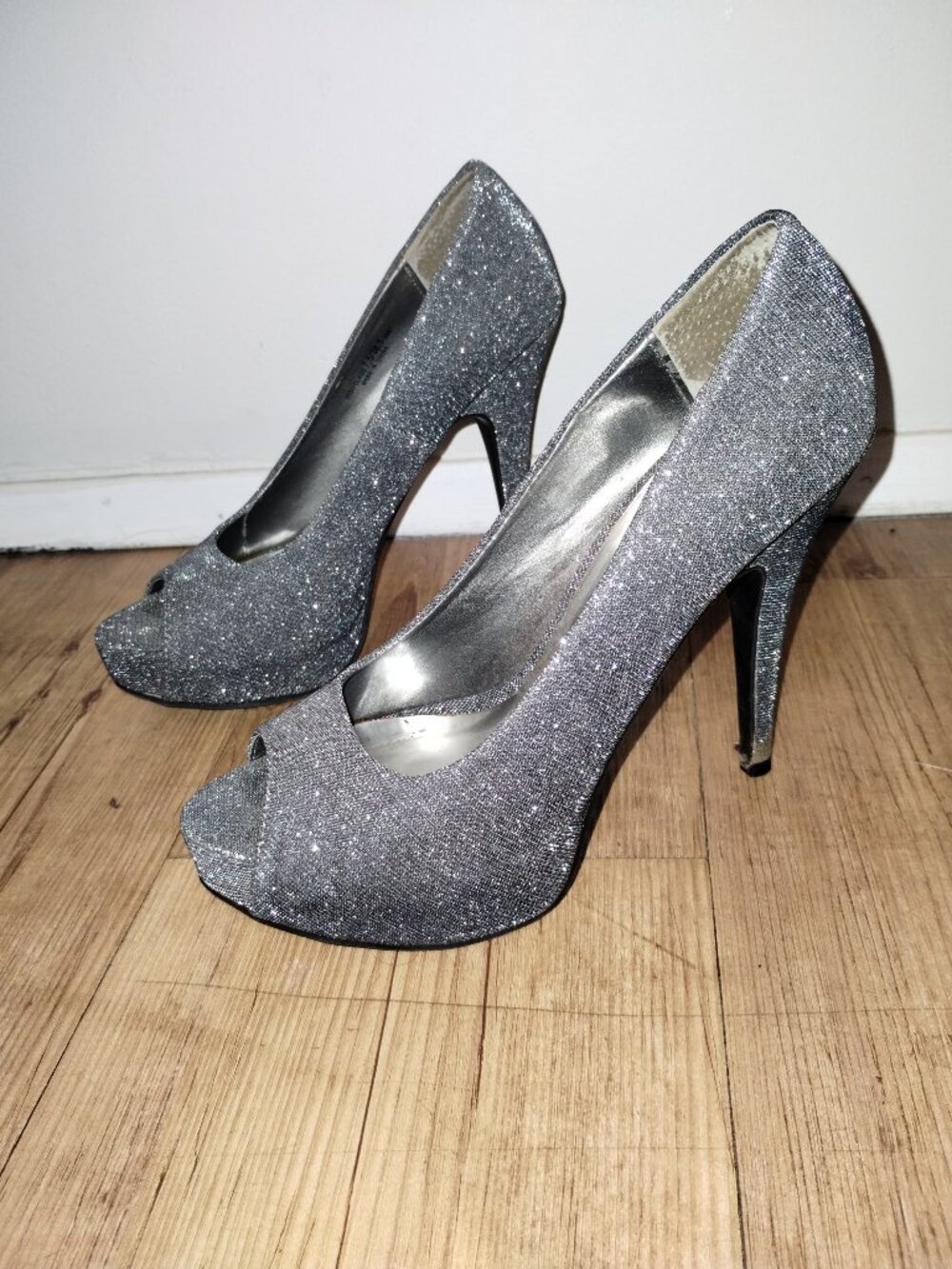Silver Chinese Laundry Heels